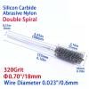 Abrasive Nylon Wire Brushes Silicon Carbide Diameter 1.5-60mm 800Grits Drill Power Tool Pipe Cleaning Deburring Brush Manually(Grit320 Dia18mm) view 2