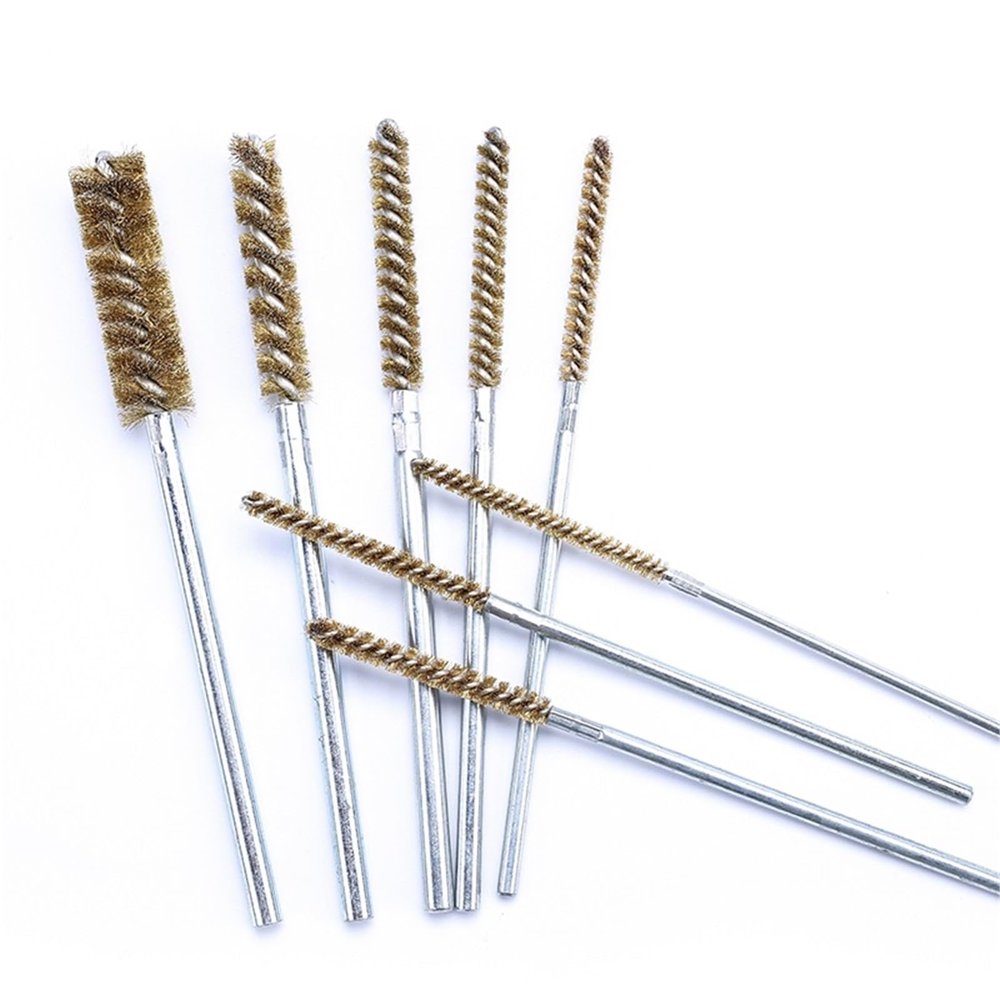 DIY Drill Twisted-in-Wire Brushes 60x160mm Copper Wire Tube Brush Inner Diameter Deburring Polishing Cleaning Brass Pipe Cleaner(Diameter 3mm)