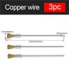 3pcs Suitable Brass Wire Wheel Brush Shank for Rotary Drill Tool Clean Polish Shank Fits Rotary Tool Accessory(Copper Wire 3pcs) view 2