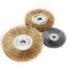 1pc Steel Wire Wheel Brushes 4"/5"/6" Flat Type for Bench Grinder Polishing Abrasive Tool for Metal Derust Wood Deburring(150x16mm 1pc) view 1