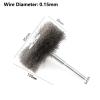 6mm 1/4" Shank Brass Plated Carbon Steel Wire Cup/Wheel/End Brush Drill Rotary Tools Wood Carving Rust Accessories Rotary Tools(1x Stainless Steel) view 2