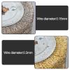 1pc 120 * 100 * 19mm Stainless Steel Wire Drum Polishing Wheel Electric Brush for Woodworking Metalworking(Stainless,Wire Diameter 0.3mm) view 4