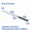 DIY Drill Brushes 50 x 150mm Stainless Steel Wire Tube Brush for Inner Diameter Deburring Polishing Cleaning Rust Removing(Diameter 8.5mm) view 2