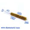 Copper Wire Brushes in Twisted Wire Brush for Cleaning Deburring Rust Removing Surface Finishing Innerhole Crosshole Power Drill(Diameter 18mm) view 2