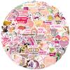 100PCS Funny Stickers for Adults,Pink Sarcastic Waterproof Vinyl Stickers Funny Decals for Water Bottle Laptop view 1