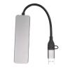 USB C Hub 6 in 1, USB3.0 Docking Station, 3xUSB Ports with 5Gbps PortaHub for Pro Air, Lap, Aluminum y Silver Gray view 4