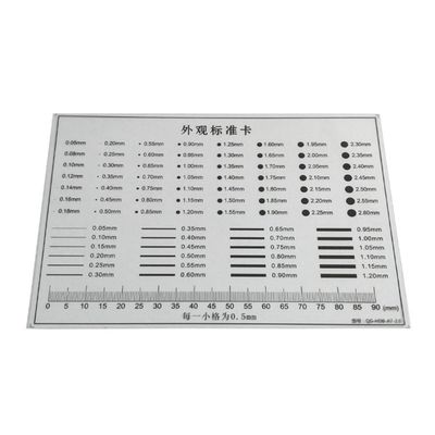ZTBH Microscope Accessories Kit Appearance Standard Card Gauge Point Transparent Comparison Card PET Ruler Dot Line Microscope Slides