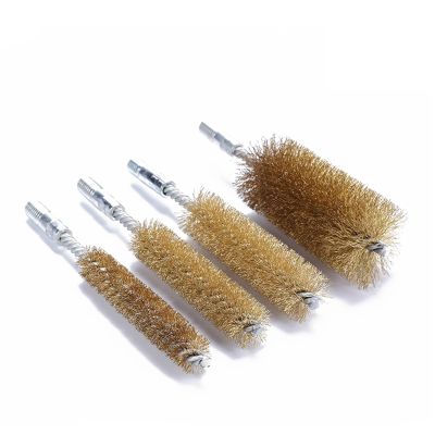 Brush 20-100mm Copper Plated Steel Wire Brushes for Cleaning Deburring Polishing Dirt Removal with M12 Thread Handle(Diameter50)