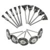 15Pcs/Set Mini Wire End Brush Stainless Steel/Brass for 3mm 1/8" Shank Small Rotary Tool Accessory Rust Removal Polishing(15PCS-S,Stainless) view 1
