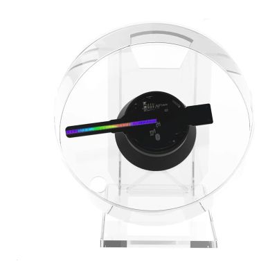 3D Hologram Projector Fan, LED Sign Mini Desktop Holographic Player Support Image Video Shop Bar Party Advertising Display Light High Brightness