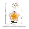 MC Fashion PU Leather AirTag Keychain Holder Case, 3D Cherry Flower Floral Key Ring Charm GPS Tracker Case (Yellow) view 3