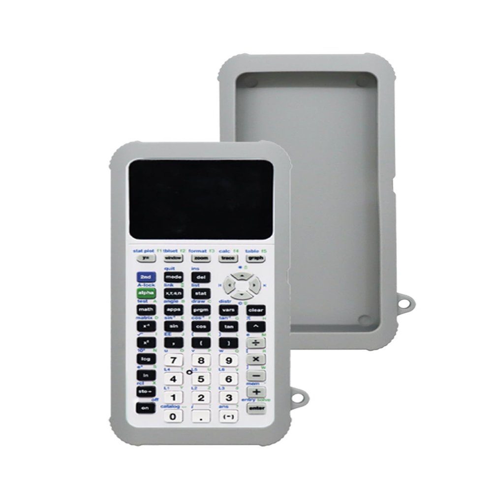 Case for Texas Instruments TI-84 Plus CE Color Graphing Calculator,UYRUREL Premium Silicone Material,Shock-Absorbing and Anti Drop Protection Soft Shell,Gray.