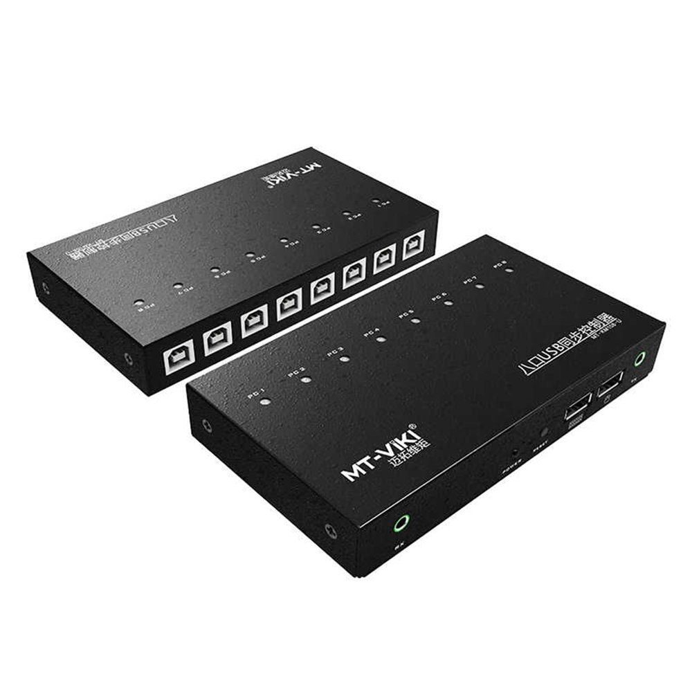 8 Ports USB Keyboard Mouse Synchronizer Controller, Sharing with One Set of Keyboard and Mouse, Plug and Play Distributor Support for Windows/Linux