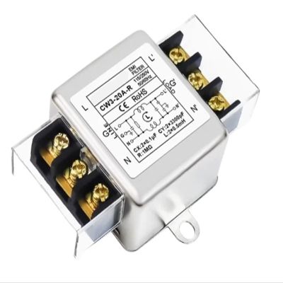 1pcs CW3-20A-R Anti-Interference Power Filter AC220V EMI Circuit Audio Purifier Dual Terminal Desktop