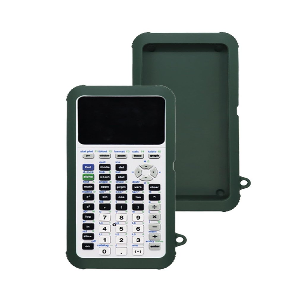 Case for Texas Instruments TI-84 Plus CE Color Graphing Calculator,UYRUREL Premium Silicone Material,Shock-Absorbing and Anti Drop Protection Soft Shell,Green.