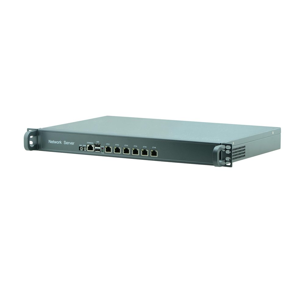 1U Rackmount Firewall Hardware Celeron J4125, OPNsense, VPN, Network Security Appliance, Router PC, RZ08, 6 x Intel 2.5GbE LAN, Console, 0 RAM, 0 Storage, Barebone No System