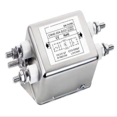 1pcs CW4E-50A-S (02) Single-Stage Filtering Single-Stage Filtering Anti-Interference AC 250C Power Filter EMI Circuit Audio Purifier