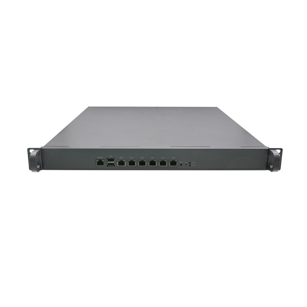 1U Firewall Appliance with Redundancy Power Supply, OPNsense, Untangle, Sophos, Kerio, VPN, I5 9400, RZ09, 6 x 1GbE LAN, 2 x AC Socket, 4G RAM, 128G SSD