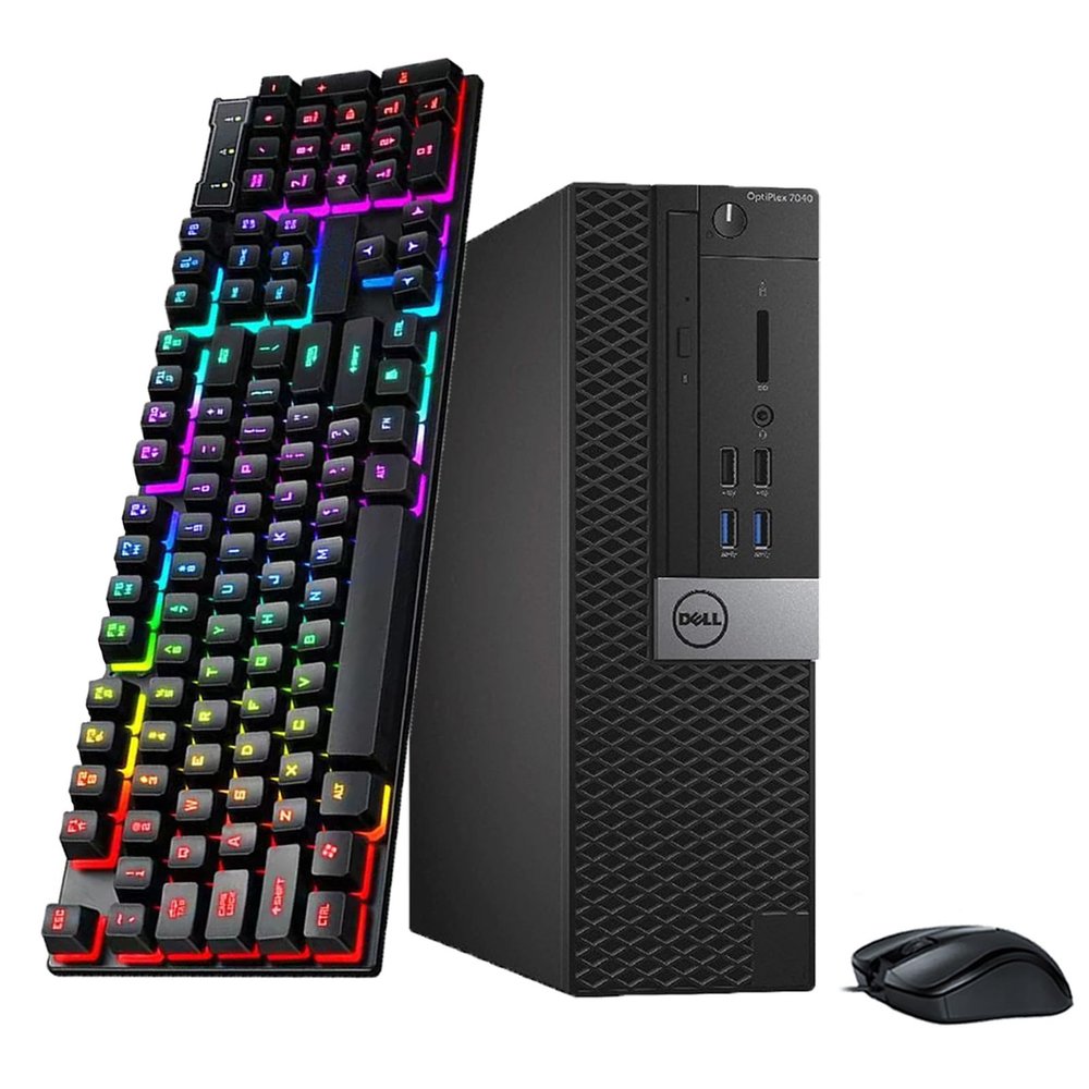 Dell OptiPlex 7040 Small Form Factor PC, Quad Core i5-6500, 8GB RAM, 256GB SSD, WiFi, Bluetooth, Keyboard & Mouse, Windows11 Pro (Renewed)