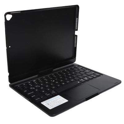 Bewinner Wireless Folding Bluetooth Keyboard with 360 Degrees Rotation Stand Cover Case Fit for iOS Tablet, & Comfortable to Touch (Black)