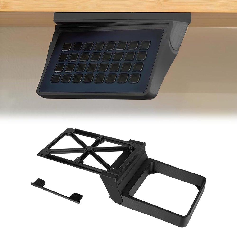 Adjustable Sliding Under Desk Mount for Stream Deck XL 32 Keys, Quick Installation, Saves Space for Content Creators, Gaming, Streaming