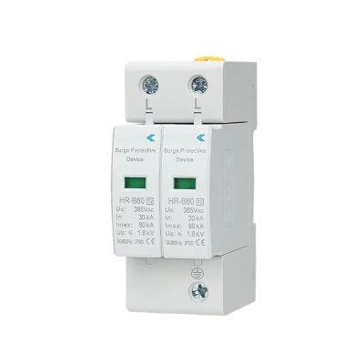 AC Lightning Protection Device SPD2P4P Home Low-Voltage Lightning Surge Protector 275V385V20KA40KA0KA80KA100KA(2P AC275V,20-40KA)