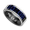 E EYAFA Smart Ring Health Tracker with Display Screen, Sleep Tracker with Heart Rate, Fitness Ring Step Tracker for Activity Monitoring/Steps/Calories,Wireless Charging, for iOS Android (Silver, #10) view 1