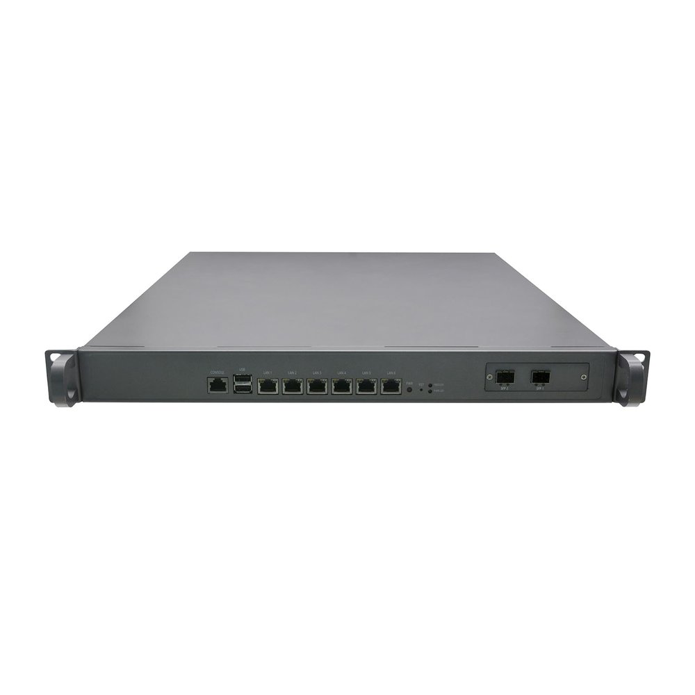 1U Firewall Appliance 10GbE with Redundancy Power Supply, OPNsense, Untangle, Sophos, Kerio, VPN, I5 9400, RZ09, 6 x 1GbE LAN, 2 x SFP+, 16G RAM, 128G SSD