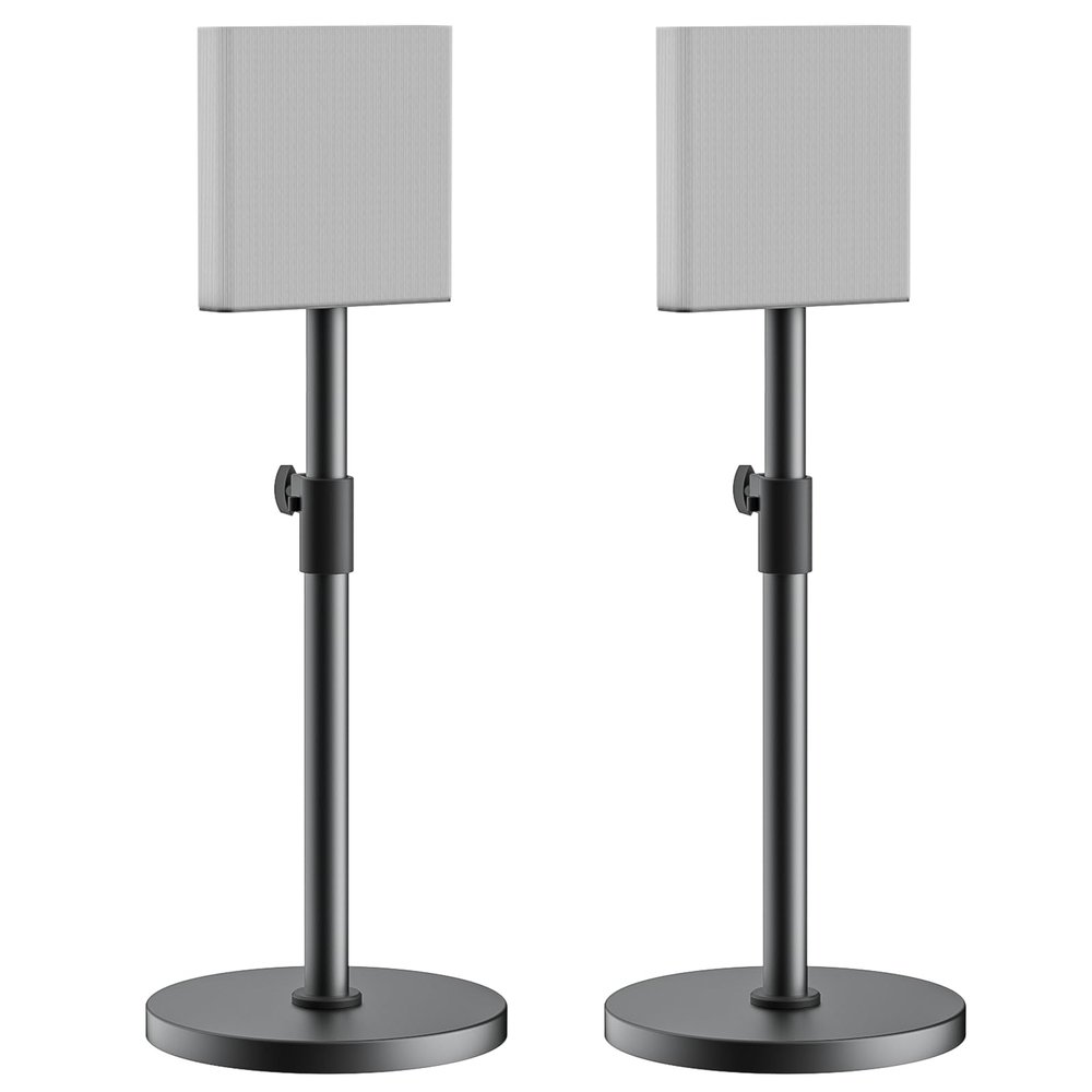 Height Adjustable Floor Speaker Stands for Sony Bravia Theatre Quad HT-A9M2 Stands - Heavy-Duty Surround Speaker Stand Pair for Sony HT-A9M2 Speaker Stand with Cable Management