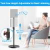 Height Adjustable Floor Speaker Stands for Sony Bravia Theatre Quad HT-A9M2 Stands - Heavy-Duty Surround Speaker Stand Pair for Sony HT-A9M2 Speaker Stand with Cable Management view 3