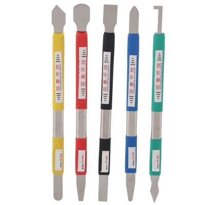 5Pcs CPU Glue Prying Knife Multi Function Disassemble Tool for Phone Repair and PCB Cleaning Carbon Fiber Plastic Aluminum Alloy TE020