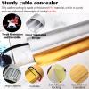 Cable Concealer 2 4/5in Width, Heavy Duty Cord Hider for Workshop/Computer/Living Room, Wood Grain Cord Cover Cable Raceway(A - 1 PC,L x Outer Width 12in x 2.8in) view 4