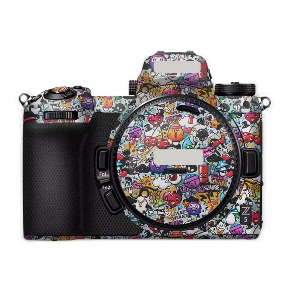 Z 5 Camera Body Protective Sticker Protector Coat Decal Skin for Nikon Z5 Vinyl Wrap Film Mirrorless(Graffiti White)