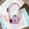 Whltzf Multifunctional Miniature Camera Keychain Smiling Flashlight Resin Decoration Portable Compact For Office Travel Plast view 4