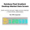 Led Crypto Tracker, Stock & Crypto Price Display, Time-Based Modes or Price Display, No VPN, Rainbow Pixel Gradient, Custom Colors, Adjustable Brightness, for Business/transactions view 4