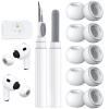 5 Pairs Replacement Ear Tips for AirPods Pro 3 Generation, Built-in dust Guard Screen,with Cleaner Pen Silicone Ear Tips for AirPods Pro 3rd (2025)(5 Size-X-Small)-White view 1