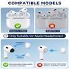 5 Pairs Replacement Ear Tips for AirPods Pro 3 Generation, Built-in dust Guard Screen,with Cleaner Pen Silicone Ear Tips for AirPods Pro 3rd (2025)(5 Size-X-Small)-White view 2