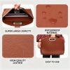 The 2-Piece Set:Sophisticated Business Waterproof Leather Laptop & Tote Set,Thickened laptop handbag,the Set for Women Men (Black) view 4