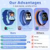 Dolwenqi Smart Watch for Kids with 40 Games Video Camera Music Pedometer Flashlight Alarms 12/24 hr HD Touch Screen Kids Watch 2 Extra Bands Birthday Gift for Boys Girls Ages 4-12 Years Old(Blue) view 3