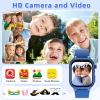 Dolwenqi Smart Watch for Kids with 40 Games Video Camera Music Pedometer Flashlight Alarms 12/24 hr HD Touch Screen Kids Watch 2 Extra Bands Birthday Gift for Boys Girls Ages 4-12 Years Old(Blue) view 4