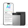 Plaud Note Pro AI Voice Recorder, Transcribe & Summarize with AI, App Control, Note Taker for Meetings & Calls, Supports 112 Languages, Ultra-Slim w/InstantView Display, Case Included, Silver view 1