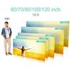 60/70/80/100inch Projector Screen Foldable Wall Mounted 16:9 Frameless Video Projection for Home Theater Office Movies view 2
