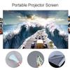 60/70/80/100inch Projector Screen Foldable Wall Mounted 16:9 Frameless Video Projection for Home Theater Office Movies view 4