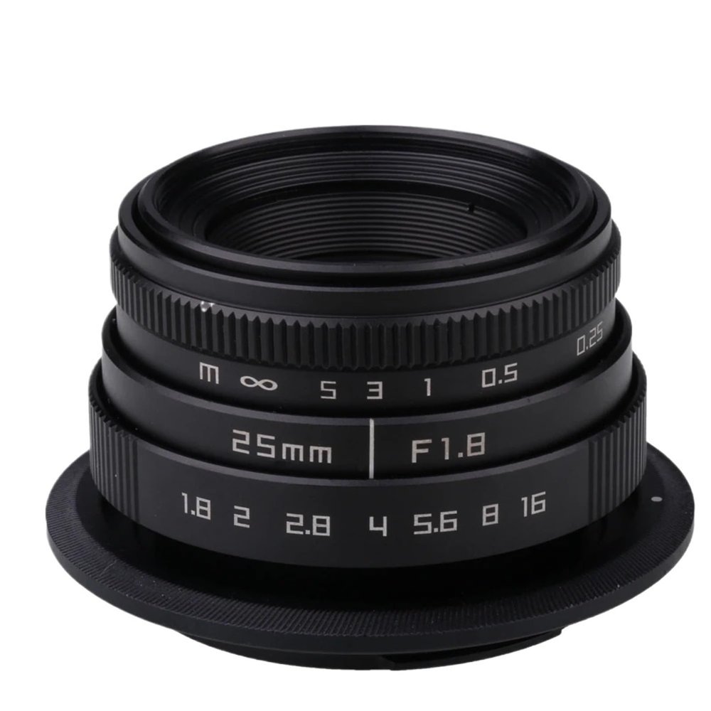 Compatible for Nikon N1 C-Mount 25mm F1.8 Wide Angle Manual Lens for Mirrorless Cameras