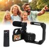 ASHATA 4K 64MP Video Camera 18X Digital Camcorder Video Camera 3.0 inch Flip Screen Camcorder Vlogging Camera with 32GB SD Card Two Batteries view 4