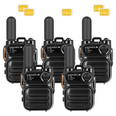 4G LTE PoC Walkie Talkies Unlimited Range Global Lifetime Free Push-to-Talk Over Cellular Two Way Radios Nationwide Long Distance PTT Radios for Family, Logistics & Company 5pcs with SIM Card (5)
