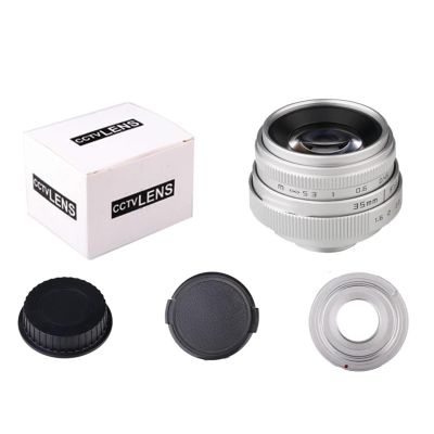 Compatible for Sony E-Mount 35mm F1.6 APS-C Manual Focus Prime Lens N1 FX Micro 4/3 C-M4/3(Silver,E Mount)