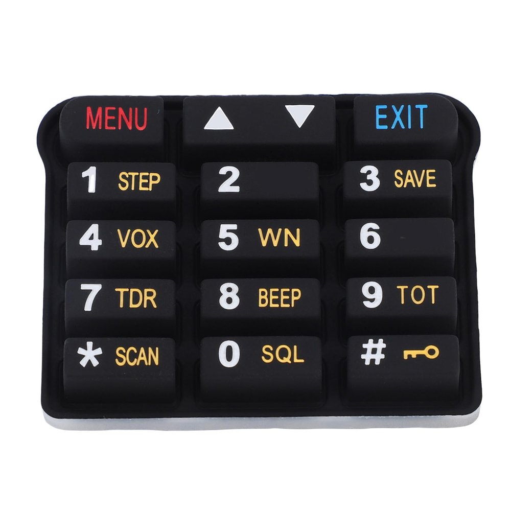 ASHATA 8PCS Number Keyboard Replacement for UV9R Plus 2 Way Radio, Silicone Numeric Keypad with Tactile Responsiveness, for Intercom Devices