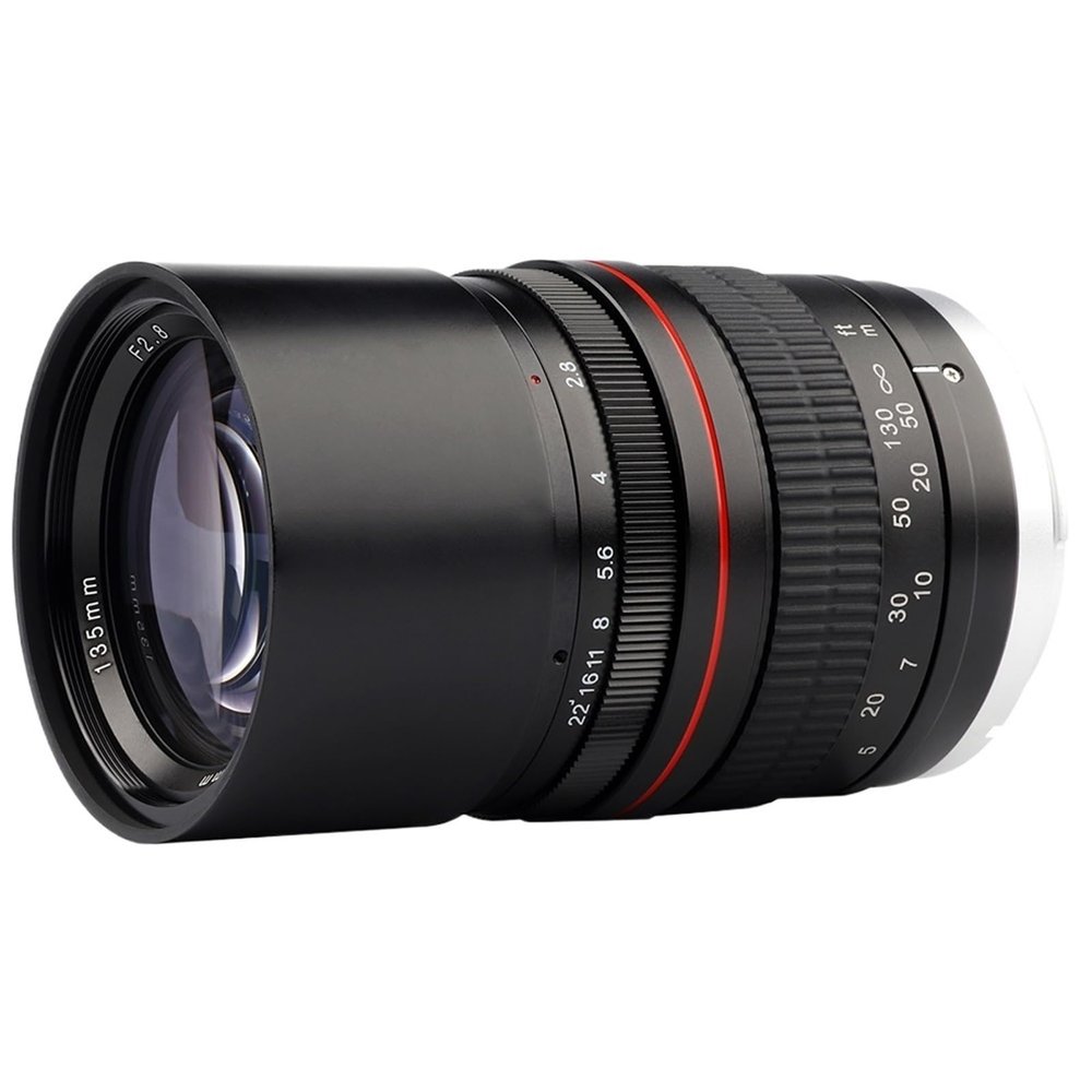 Compatible for Canon EOS 80D 77D 70D 1300D 6D 6DII 7DII 77D EF Mount 135mm F2.8 Full Frame Telephoto Manual Lens