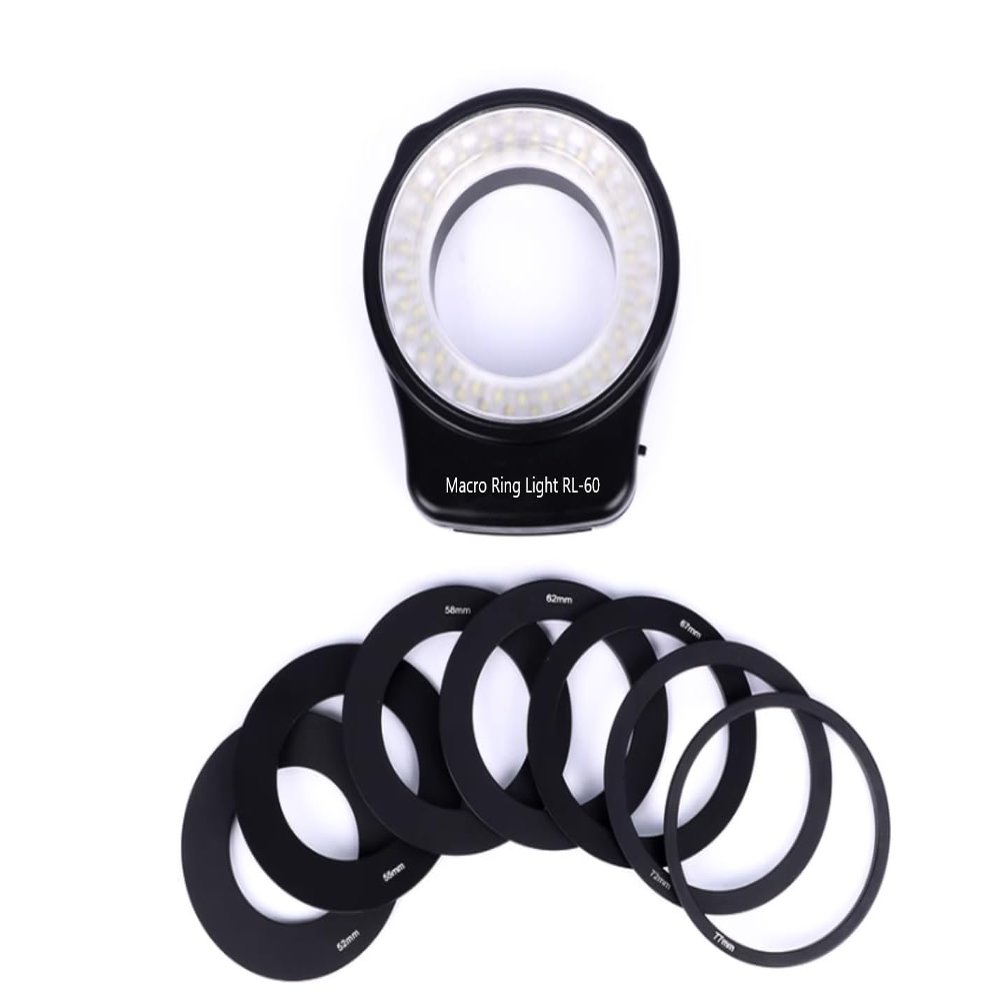 tubanlkey Photography Fill Light, Macro Flash: Suitable for Close-up Shooting of Still Life, Jewelry, Oral Dentistry, Insects, etc. (Ring Light + 72mm Adapter Ring)